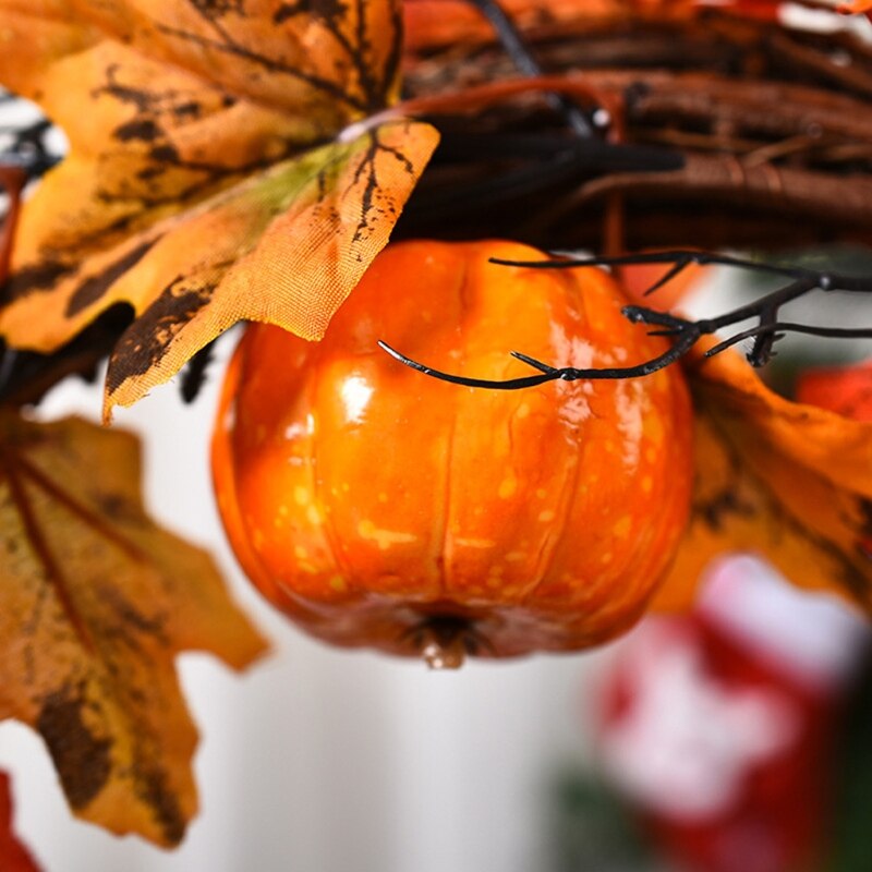 35/40cm halloween herfst thanksgiving pompoen esdoornblad krans muur deur raam 77ud