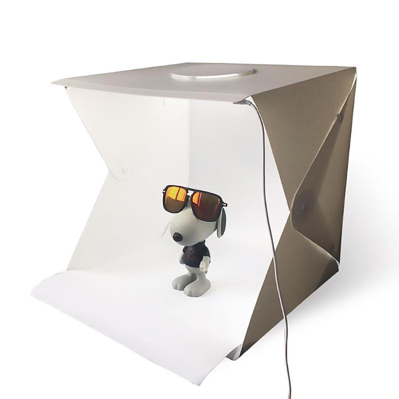 Duurzaam Studio Box Bekwame Productie Draagbare 30x30cm Mini Opvouwbare Softbox Fotografie Studio Lightbox met LED Licht