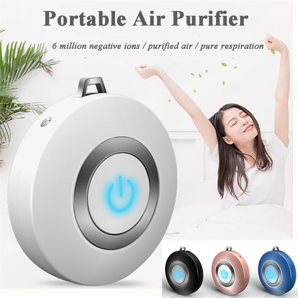 Personal Wearable Air Purifier Necklace/mini Portable Air Freshner Ionizer/negative Ion Generator/odor Eliminator/remove Smoke