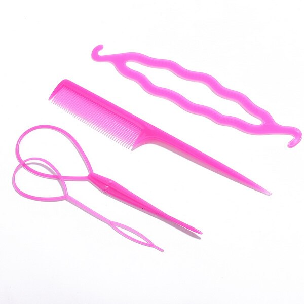 Magic Hair Styling Set Hair Pin Bun Maker Hair Braiding Twist Styling Tool Centipede Braids and Double Hook Plates Tool: 08
