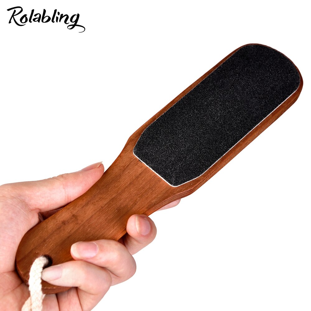 1Pc Double Side Foot File Eelt Remover Voor Voeten Houten Pedicure Rasp Harde Grof Droog Tough Eelt Huid Voet schuren Buffer