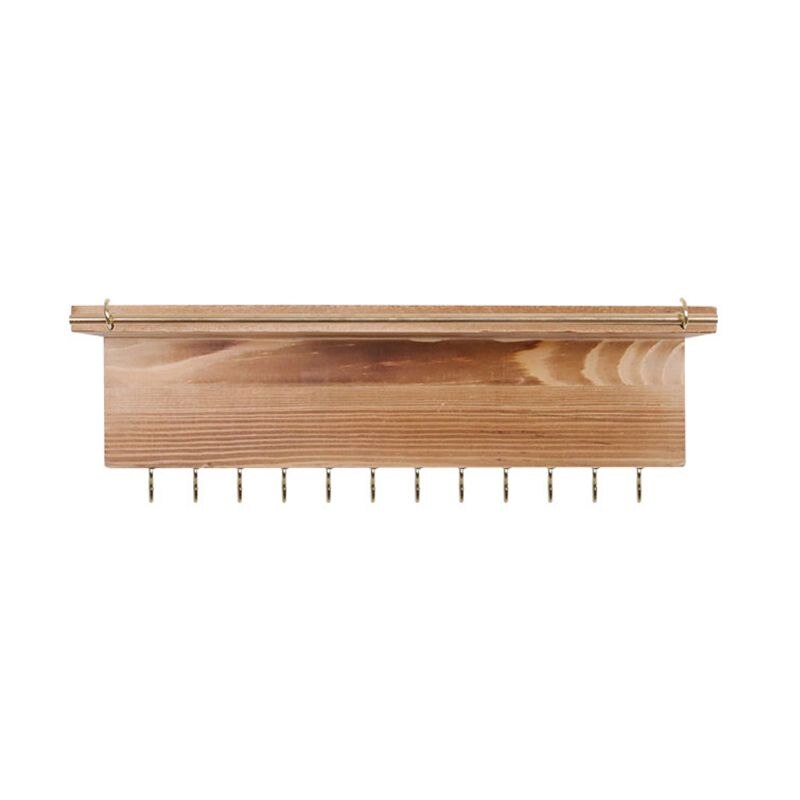 Organizador para presentación de joyas, gancho de madera montado en la pared, soporte para collar y pendientes: WC-A