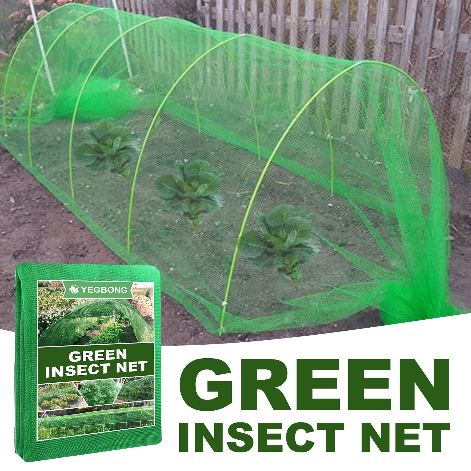 Garden Vegetable Insect Net 2*5m Cover Plant Flower Care Protection Network Greenhouse Vegetable Insect Net UV resistant Green