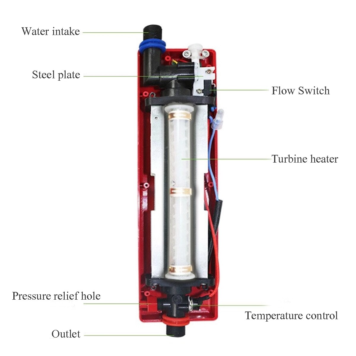 3000W 220V 50Hz Eu Plug Instant Elektrische Tankless Boiler Met Douchekop En Waterleiding set Keuken Badkamer Douche