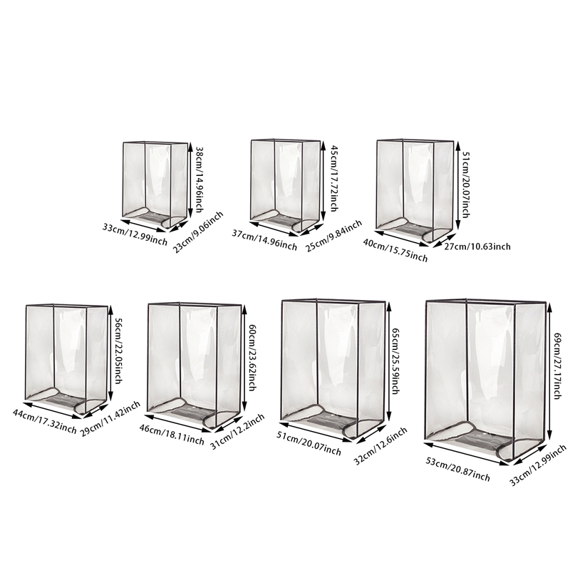 18-30 Inch Suitcase PVC Cover Protector, Transparent Luggage Cover Waterproof Wheeled Suitcase Dustproof Sleeve Travel Accessory