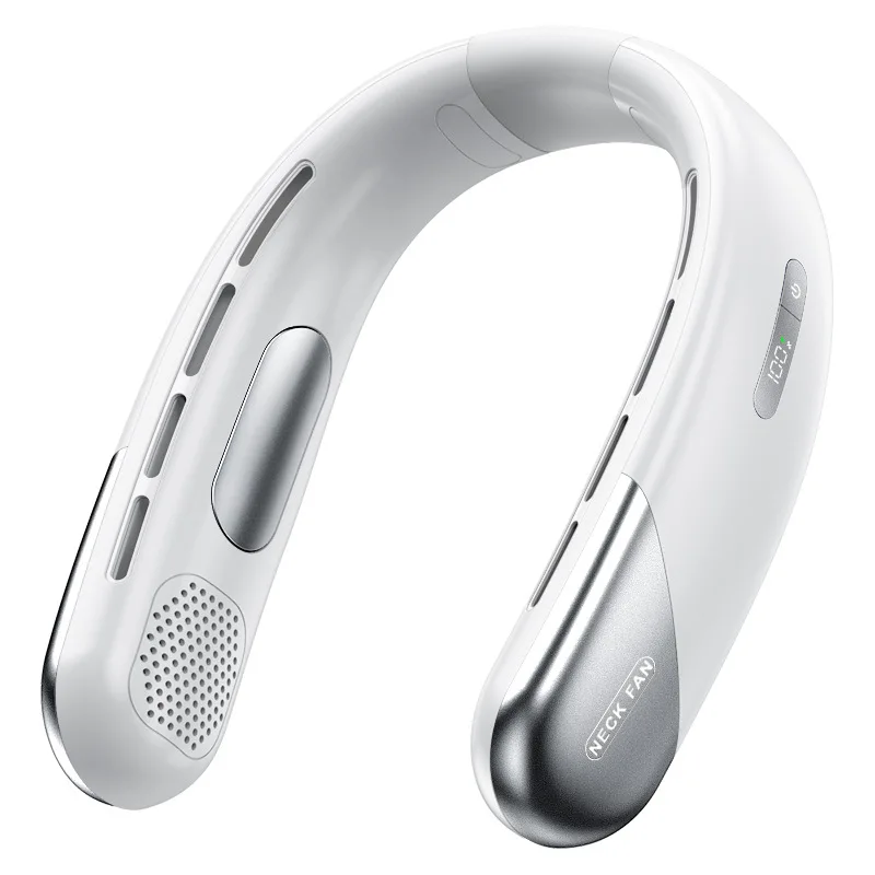 10000Mah Draagbare Nek Ventilator Mini Bladloze Stille Nekband Fan Usb Oplaadbare 3 Snelheden Dempen Draadloze Elektrische Nek Koeler Fans