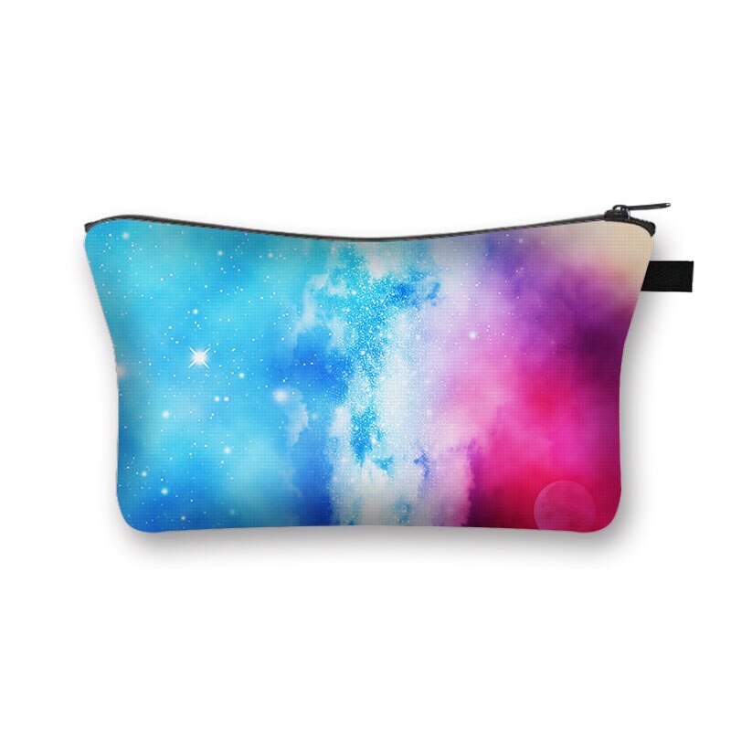Galaxy Star Print kosmetyczki planeta kobiety makijaż torby damskie szminki przechowywanie kosmetyki torba dziewczyny kosmetyczka organizatorzy
