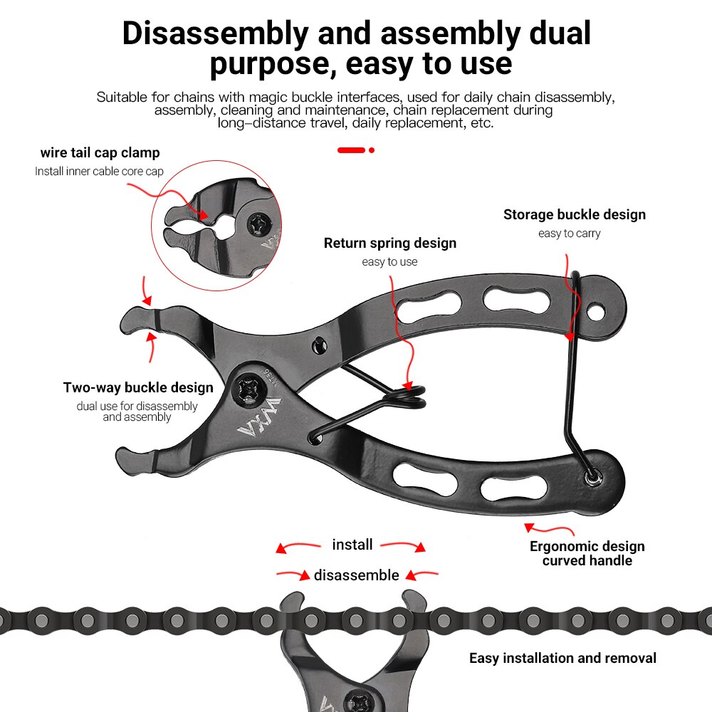 Mini Bike Chain Quick Link Tool Fietsen Chain Klem Keten Link Magic Gesp Tang Bike Tool Verwijdering Quick Repair Tool