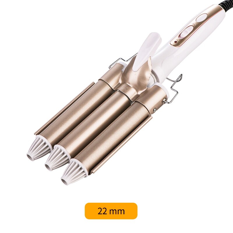 Hair Curler Hair Tools Curling Iron Ceramic Triple Barrel Hair Styler Hair Waver Styling Tool Electric Curling Iron: 22mm