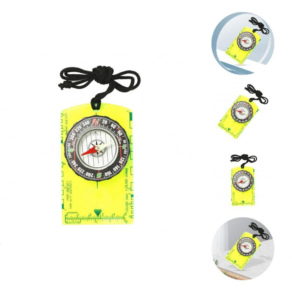 Survival Compass Lightweight Orienteering Compass Arcylic Convenient Essential Orienteering Compass with Lanyard