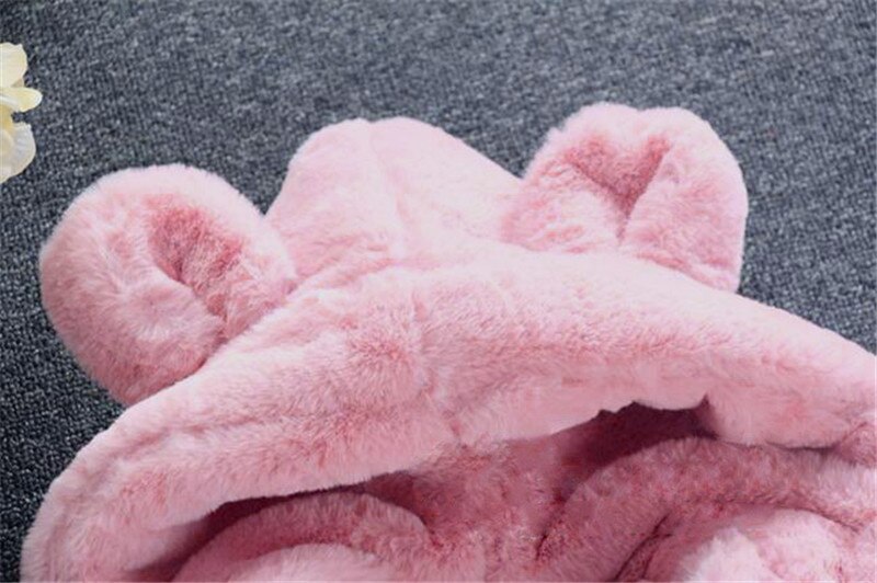 Winter Baby Jassen Voor Meisjes Kleding Baby Kleding Leuke Oren Kids Hooded Jassen Peuter Warme Jas Baby Jongens Bovenkleding Wol