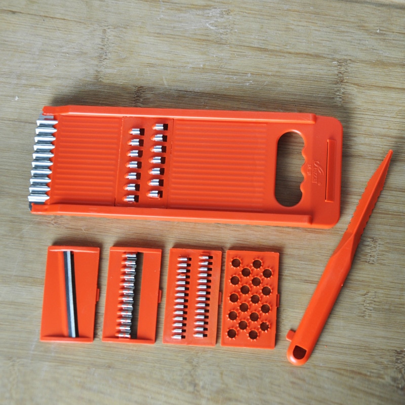 7 pièces/ensemble Légumes Fruits Pomme De Terre Tomate Mandoline Trancheuse Éplucheur Dicer Coupe-Hachoir Râpe Coupe-légumes Cuisine Accessoires