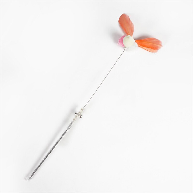 1Pc Kat Interactieve Speelgoed Stok Veer Wand Met Kleine Bell Muis Kooi Speelgoed Plastic Kunstmatige Kleurrijke Kat Teaser Speelgoed levert: 7