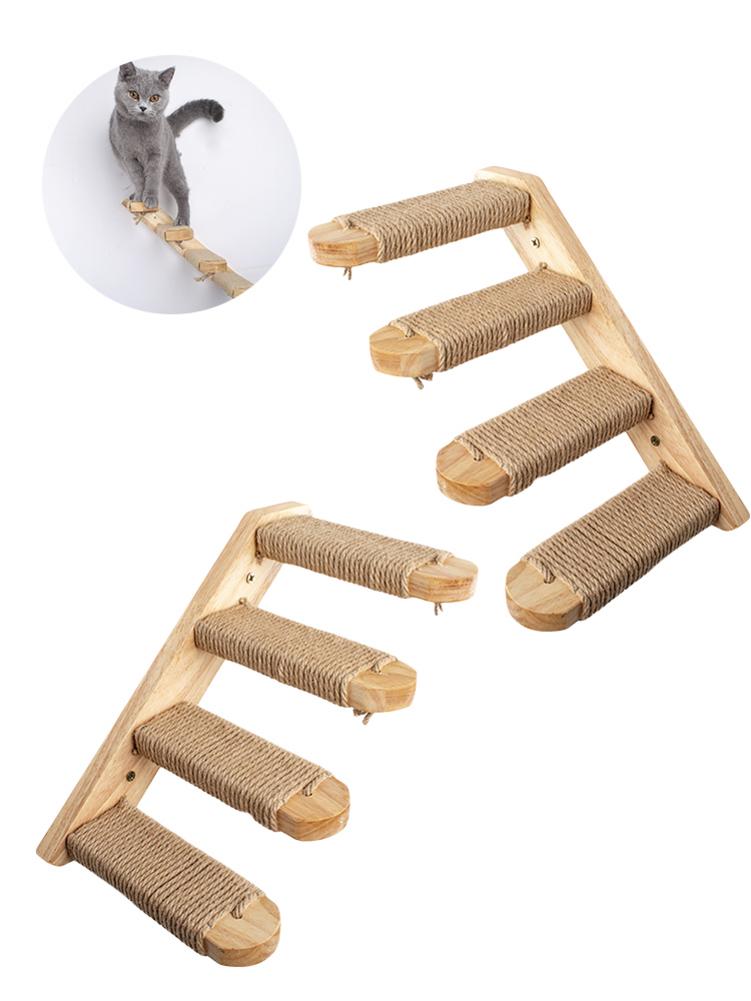 Étagère murale d'escalier pour animal de compagnie, étagère d'escalade pour chat, cadre pour échelle, plateau à sauter, meuble pour animal de compagnie