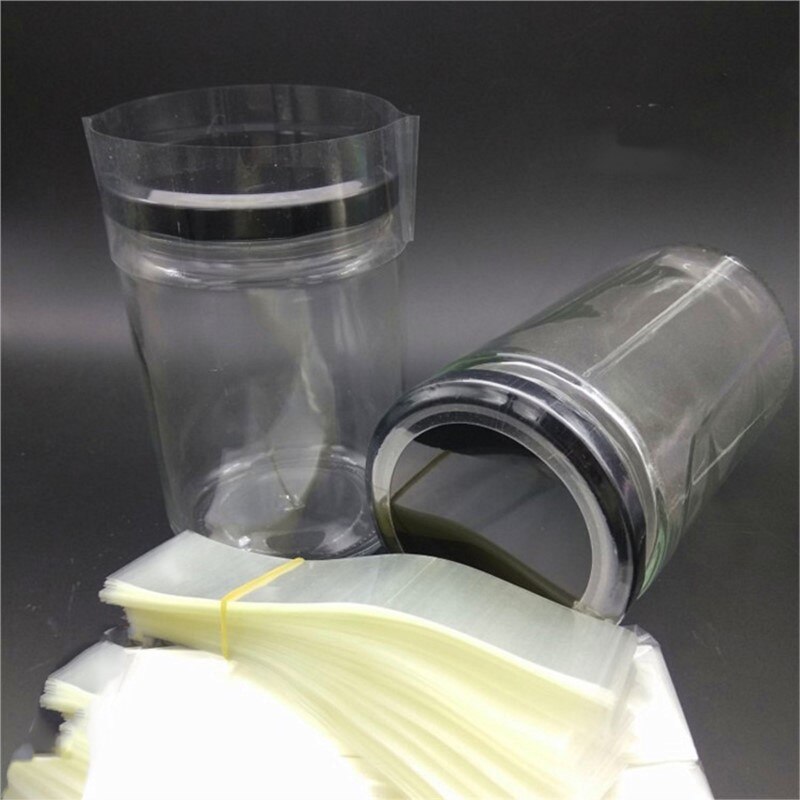 400pcs Pvc Transparant Heat Shrink Bands Water Proof Sealing Film Diameter 45mm Bands Height 30mm Bands Laid Flat Width 75mm