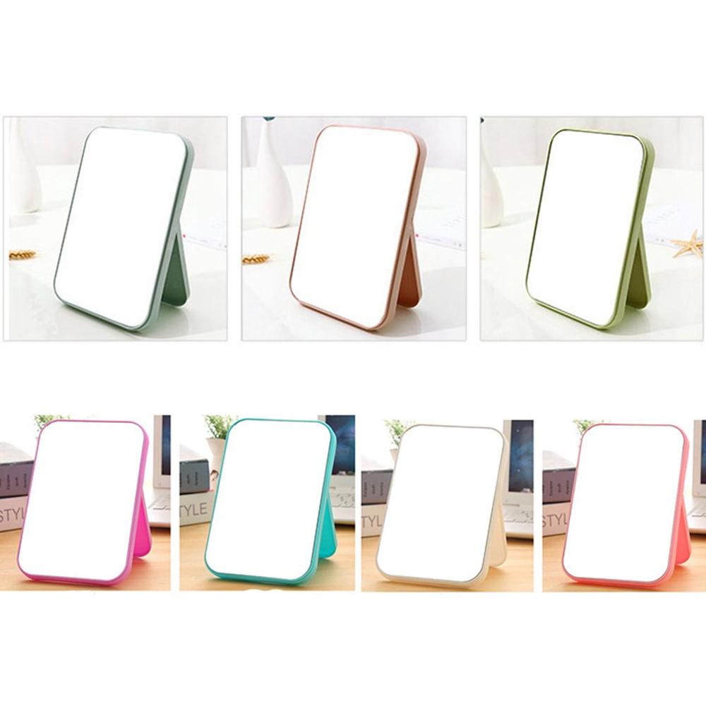 Espejo de maquillaje de escritorio tocador espejo grande plegable portátil cuadrado colorido princesa maquillaje espejos