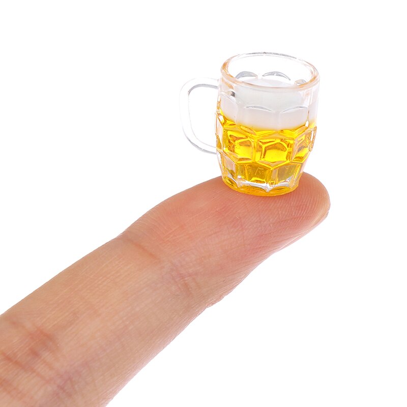 1/12 Miniatuur Poppenhuis Speelgoed Mini Beer Cup Mok Kid Speelgoed voor Scène Model Schaal Poppenhuis Accessoires