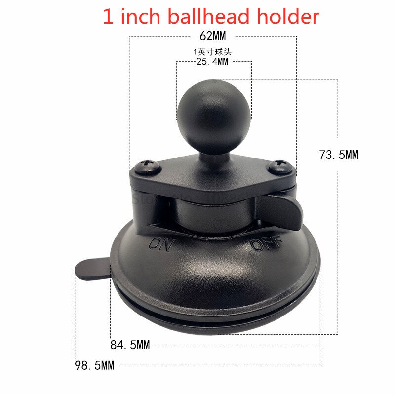 Jadkinsta Motorcycle Handlebar Brake Clutch Control Base Combo U Bolt Mount with 1 inch Rubber Ball Mount for Gopro Cam: Suction cup