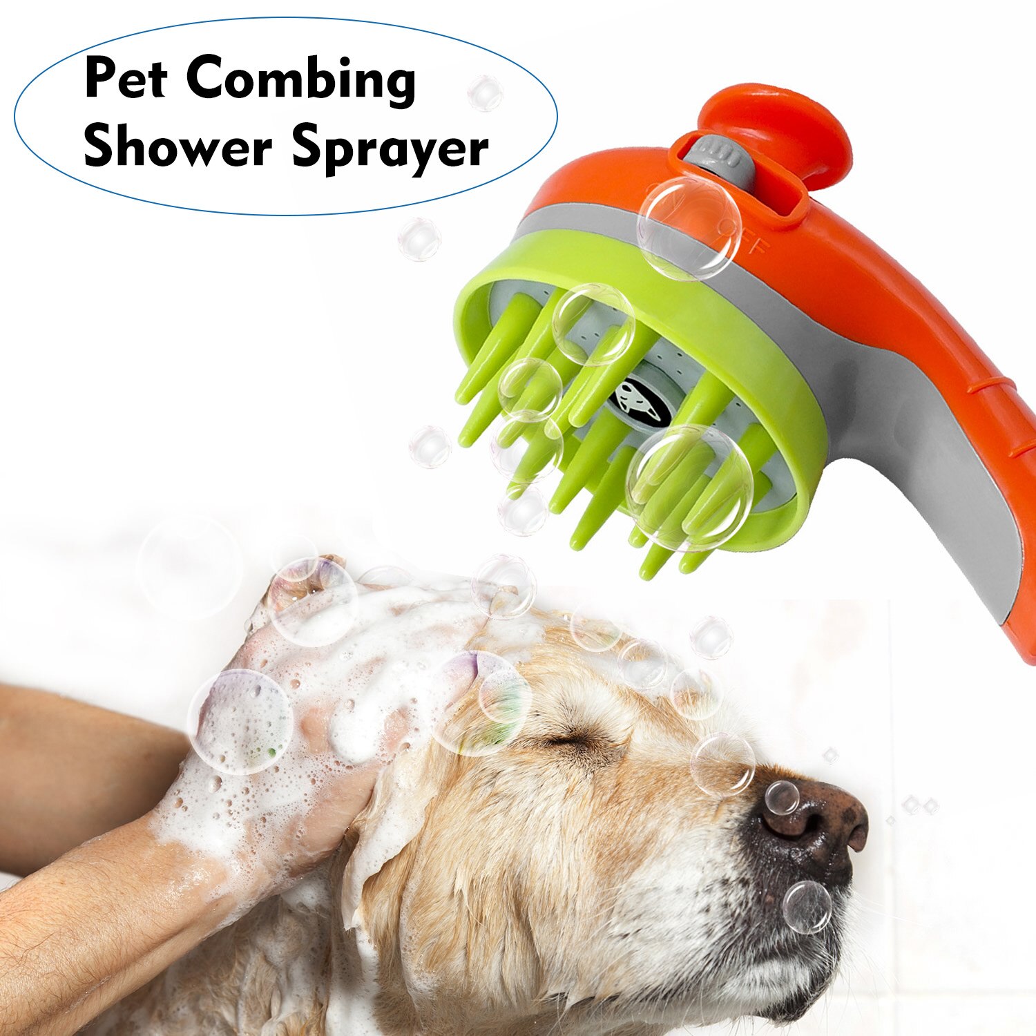 Huisdier Baden Tool Comfortabele Massager Douche Tool Schoonmaken Wassen Bad Sproeiers Hond Borstel Huisdier Scrubber Slang Adapters