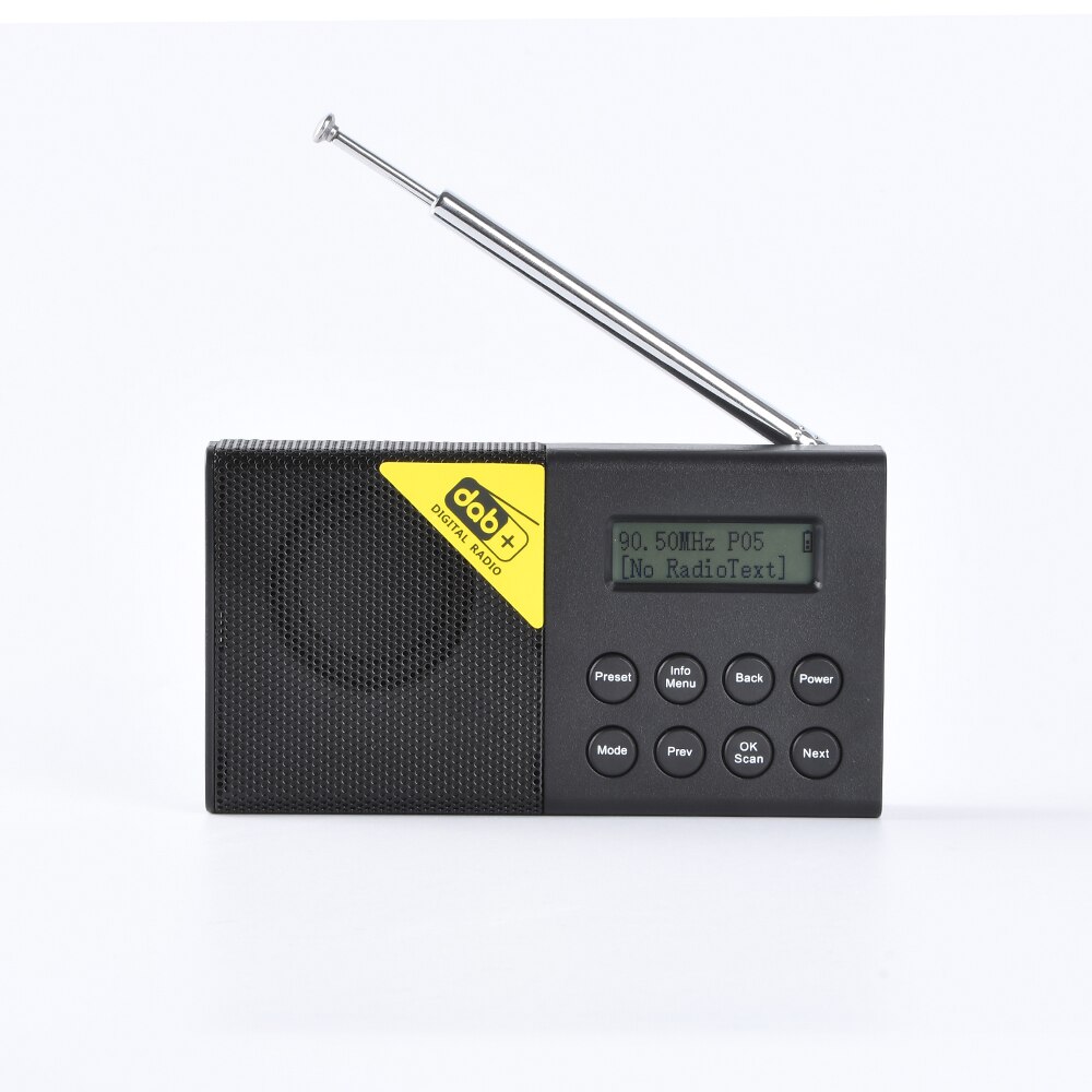 Portable Radio Receiver DAB / DAB+ FM Digital Radio Rechargeable Battery Bluetooth 5.0 Music Player LCD Display: Default Title