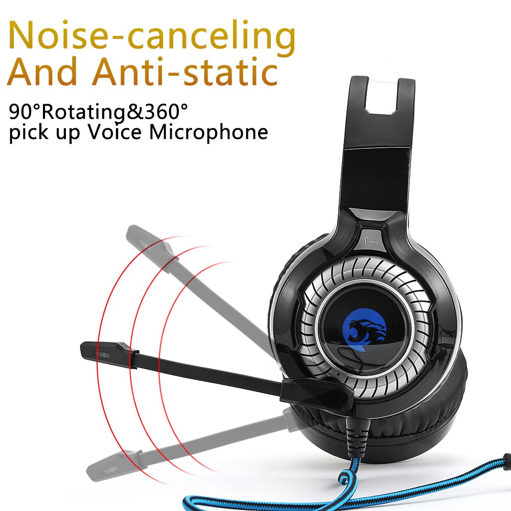 4D Stereo Stereo High-end LED Pro Gaming Headset for Nintendo Switch PS4 Xbox One & PC HD Mic Gaming Headset Wired Headphones