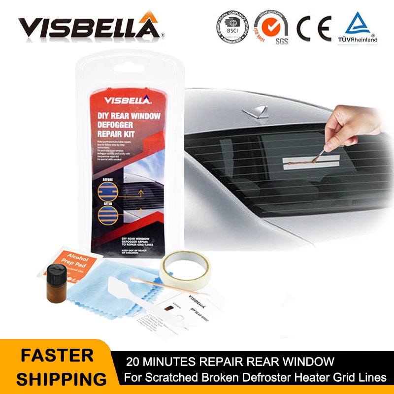 VISBELLA DIY Rear Window Defogger Repair Kit Repair the Mist Line of Auto Rear Window Glass Fix Broken Defogger Grid Lines