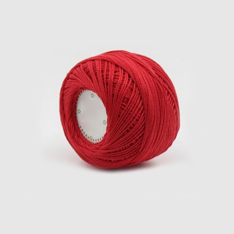 50g/ball Solid Color Lace Cotton Crochet Thread Yarn for Embroidery Crochet Knitting Lace Handicraft Tool Hand Stitching Thread