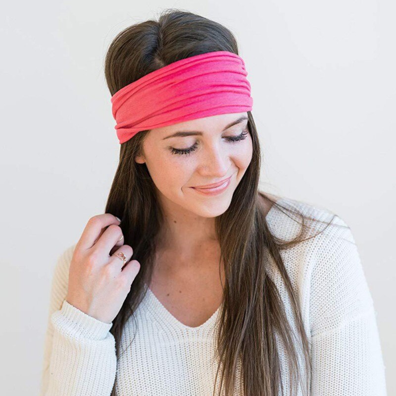 Haarband für europäische und amerikanische damen, geeignet für laufen und fitness, elastisch, mit kapuze, einfarbig, sportbekleidung, yoga, schweiß