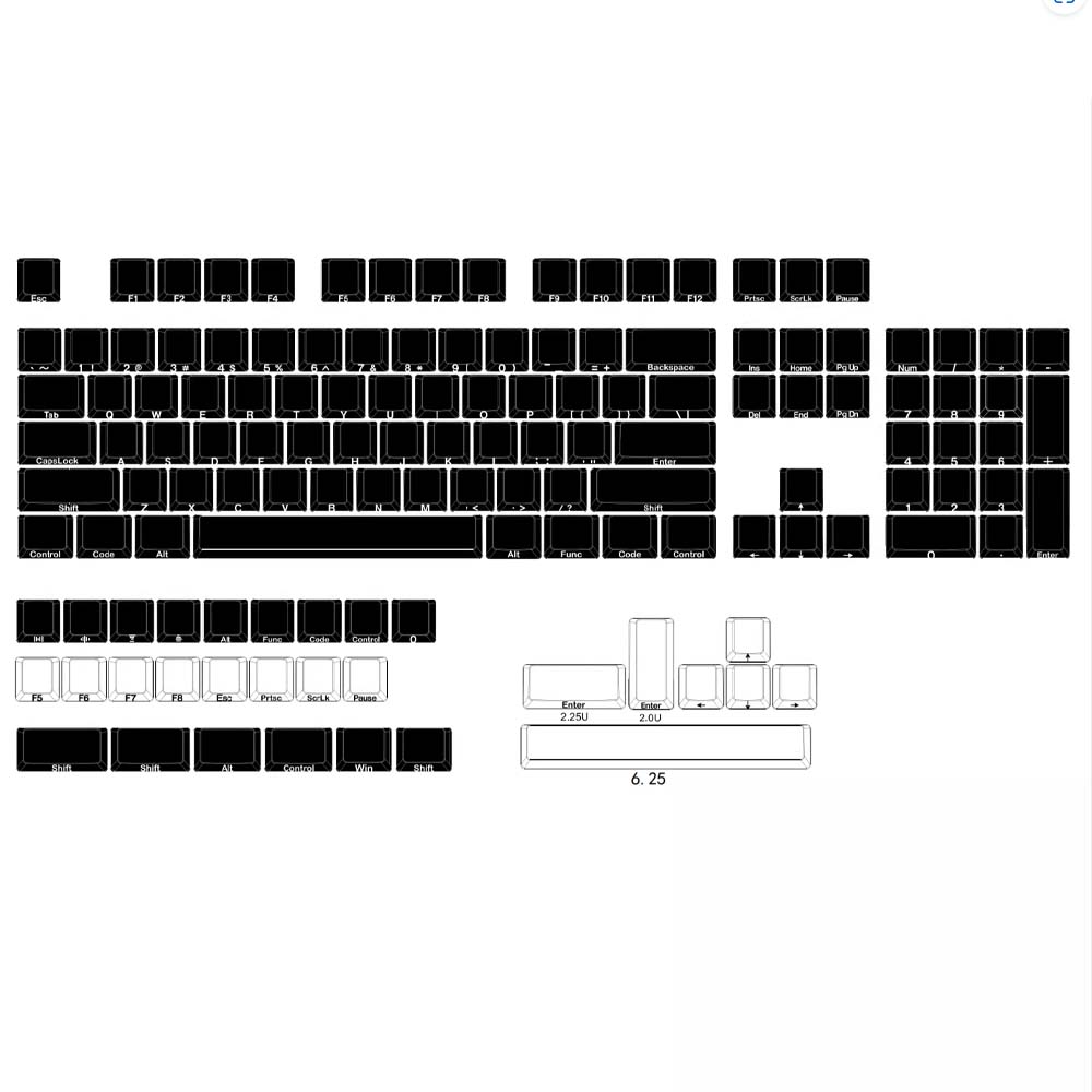 JWA-Capuchons de touches MX PBT ultra-minces, profil bas, océan nickel é d'étoiles, 61/64/75/87/96: CAMEL