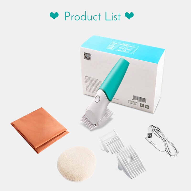 Baby Kids Hair Clipper Electric Hair Trimmer With 3 Guide Combs Echargeable Waterproof Cordless Haircut Kit For Infants: Hair Clipper Kit