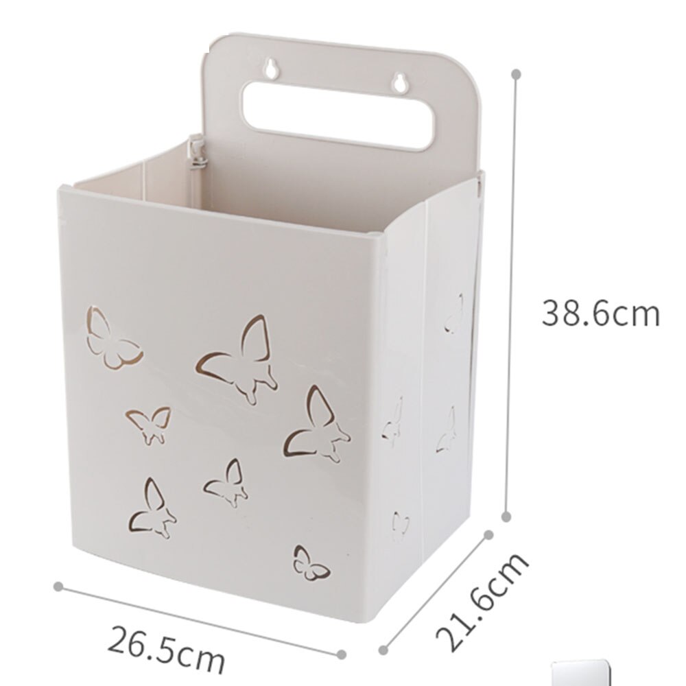 Dirty Clothes Basket Household Toy Storage Container Clothes Storage Buckets Foldable Wall Hanging Toilet Dirty Clothes Holders: Plum
