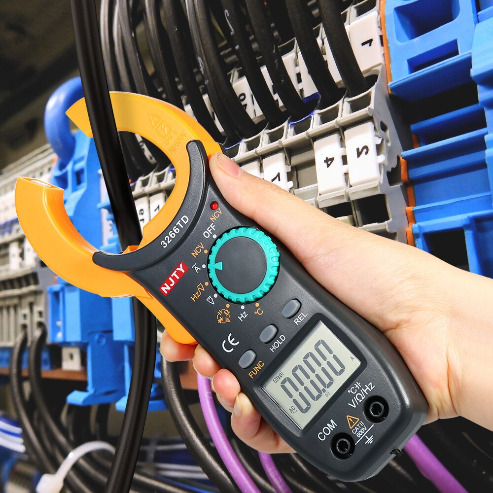 Digital Clamp Meter Auto Multimeter Current Handheld Multimeter LCD Diaplay Measuring Resistance Capacitance Frequency