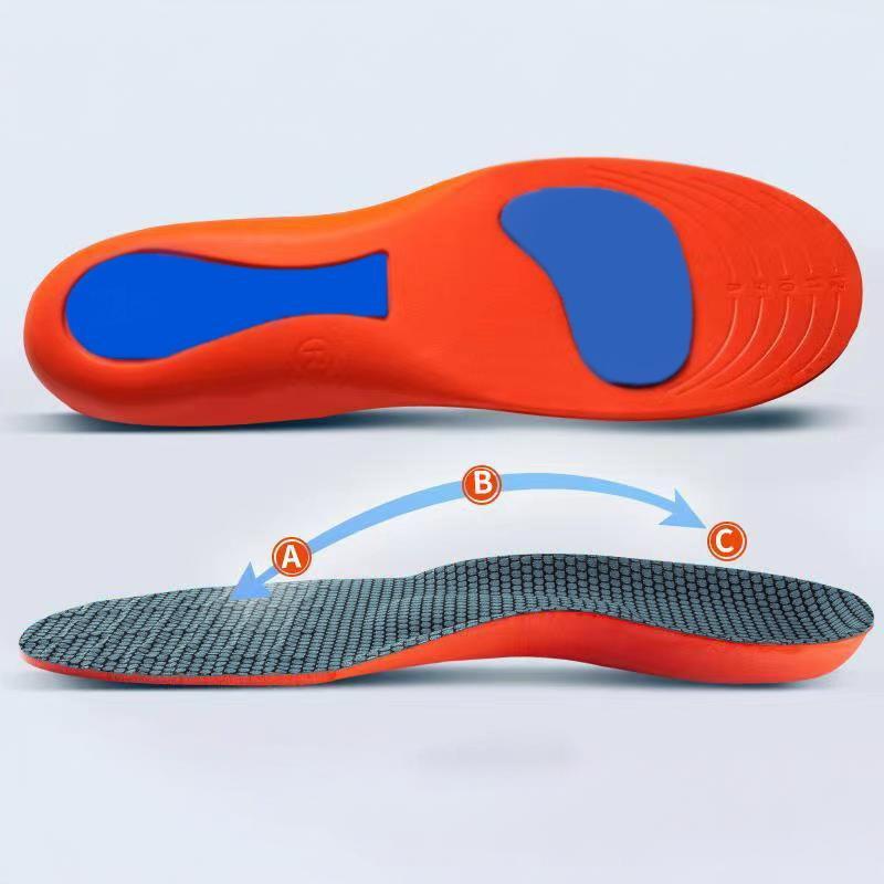 Sport-Einlegesohlen für Schuhe, Sohle, Stoßdämpfung, Deodorant, atmungsaktives Kissen, Laufsohlen für Füße, orthopädische Einlegesohlen für Männer und Frauen: Grau