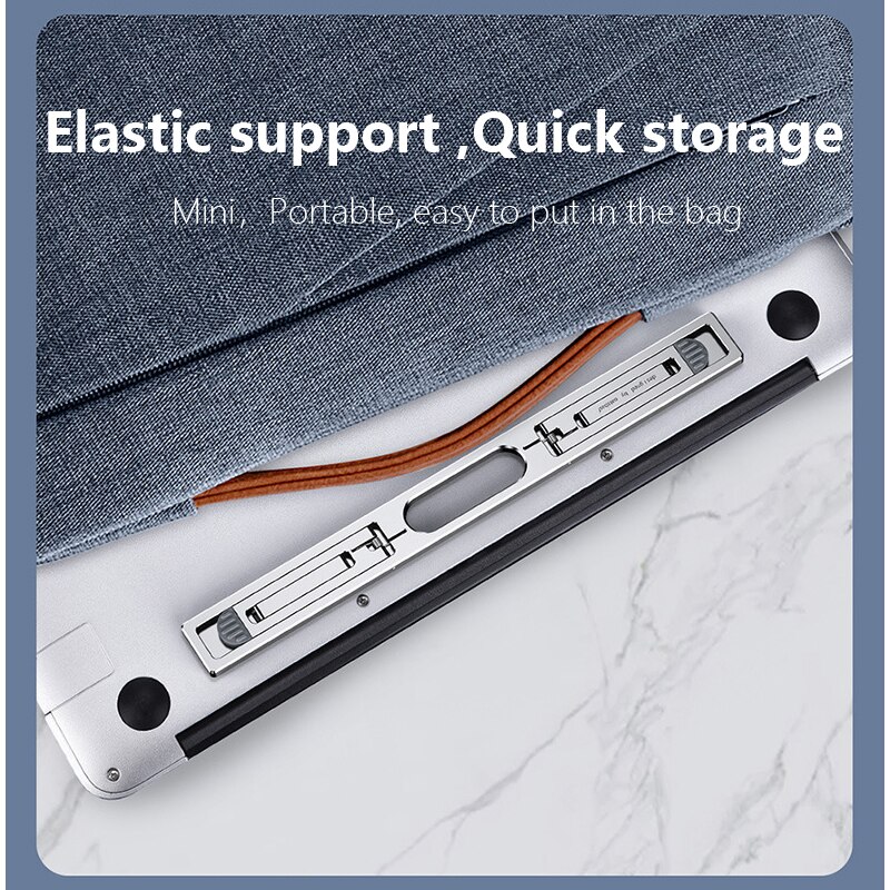 Aluminum Invisible Laptop Stand Keyboard Holder Foldable Height Adjustable For Macbook Pro Air Notebook Tablet Desk Stand