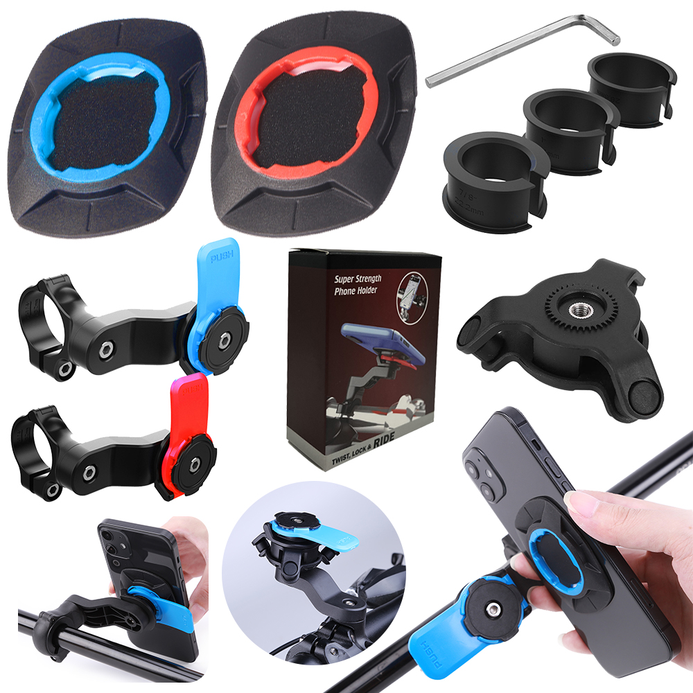 Motorrad Fahrrad Telefon Halter Quad Lock Stoßdämpfer Telefon Halterung Vibration Dämpfer Selbst Lock Anti-shake für 143A 146A 148A Bh