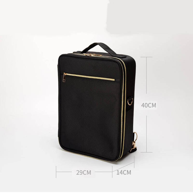 Voyage Épaule Sac À Dos Titulaire De Maquillage Boîte De Rangement Organisateur De Toilette Oxford Sacs À Main Beauté Manucure Cosmétique