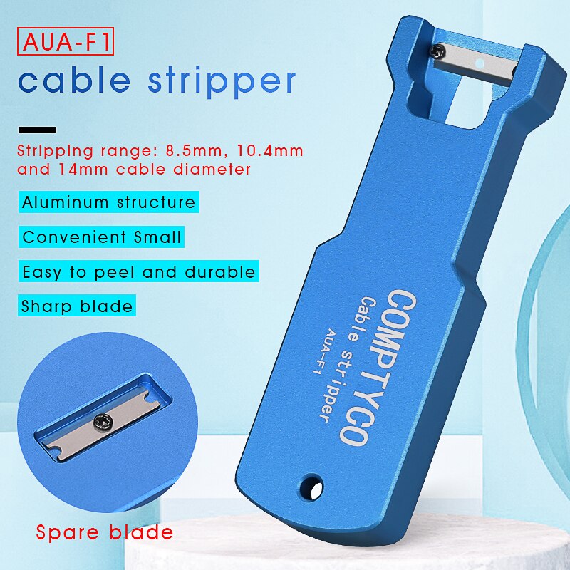 Optical Fiber Tool Longitudinale Stripper AUA-F1 Kabel Jacket Slitter 8.5Mm 10.4Mm 14Mm Kabel Schede Cutter Slitter: GRAY