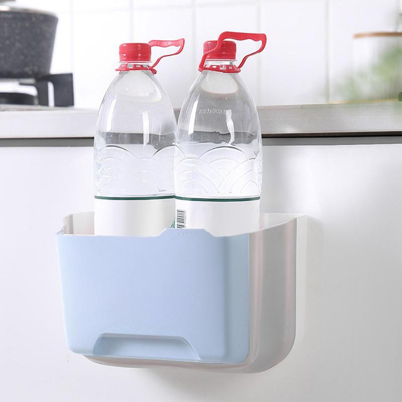 Armario de cocina puerta de pared plegable cubo de basura Puerta de armario de cocina cubo basura colgar montado en casa almacenamiento plegable
