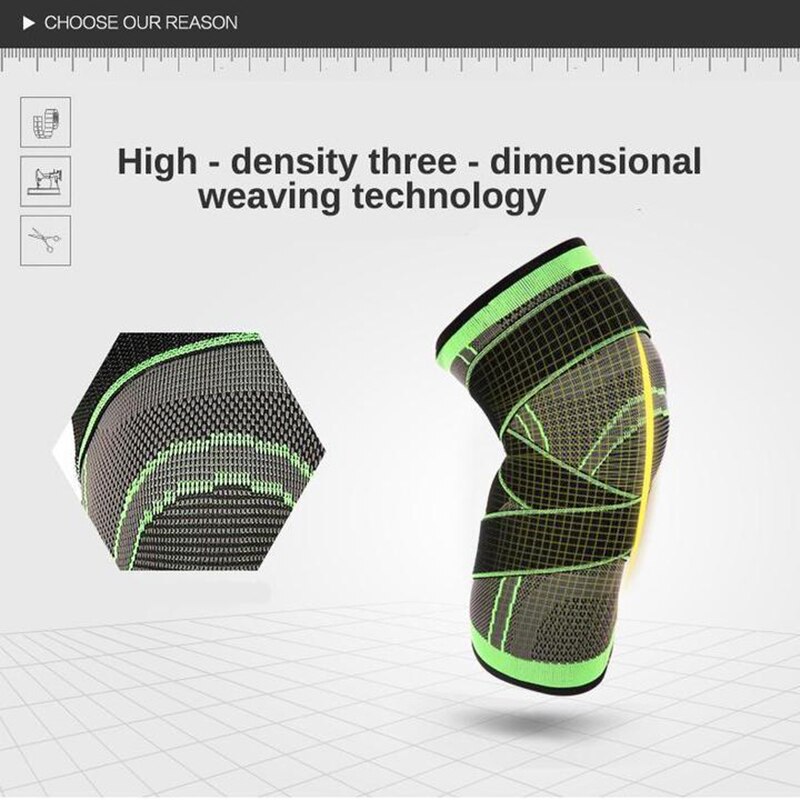 Newly Outdoor Sports Knee Compression Brace for Men Women Non Slip Sleeve with Straps Breathable Knit Kneepad CLA88