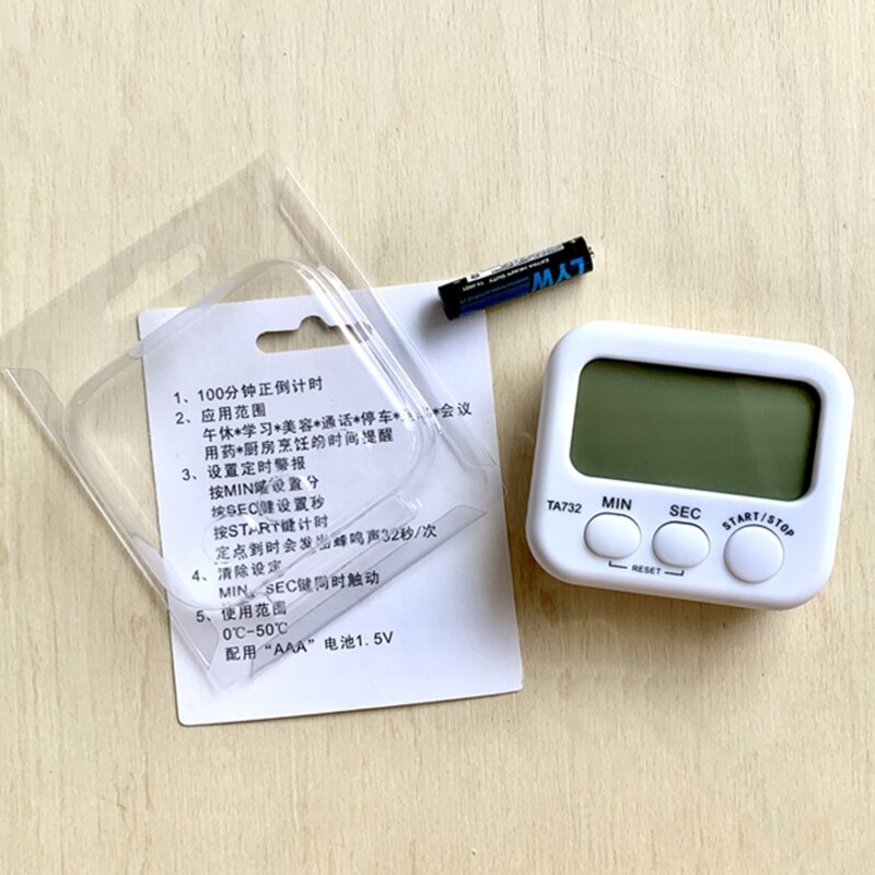 Digital Kitchen Timer, Large Screen Large Font Display,Magnetic Back Timer X7JE