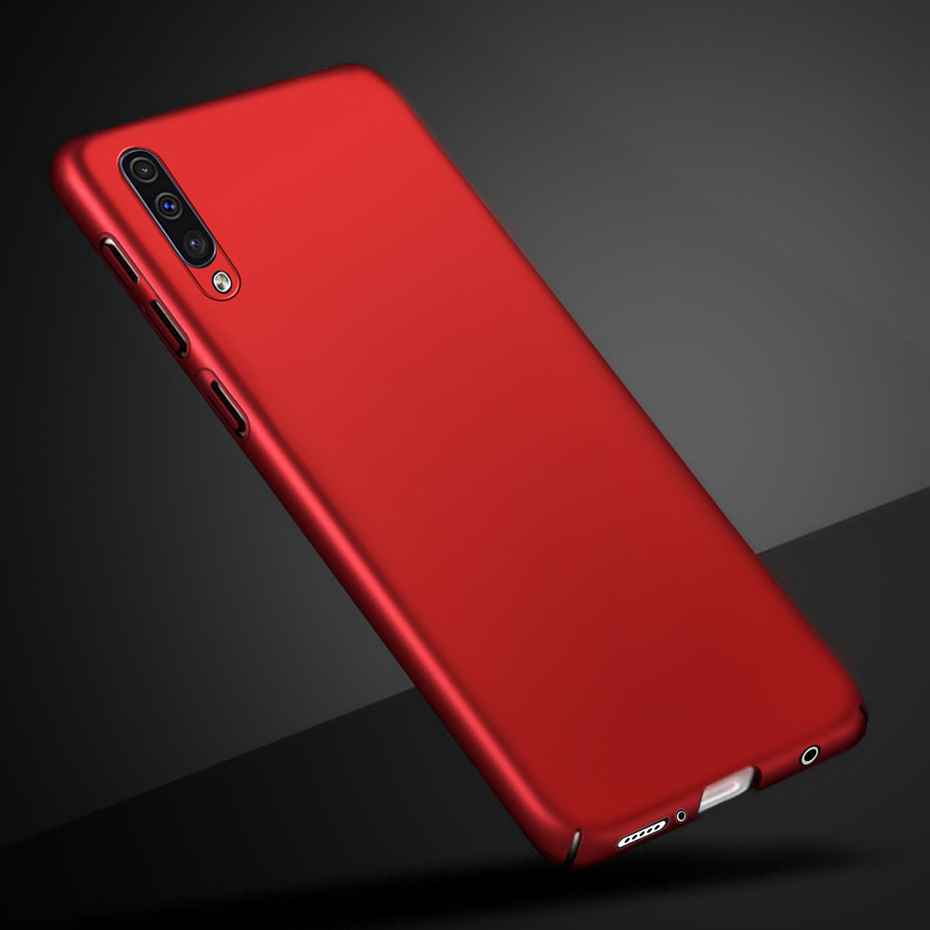 Voor Samsung Galaxy A50 Case Cover Slim Matte Hard Phone Covers Case Voor Samsung A50 EEN 50 A505 a505F Case Coque Bumper: Red