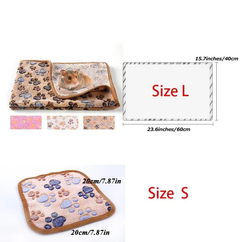 Manta para conejillo de indias para hámster, artículo para mascotas pequeñas, cama suave y cálida, estera para dormir, almohadilla polar de franela para conejo, erizos, accesorios para hámster