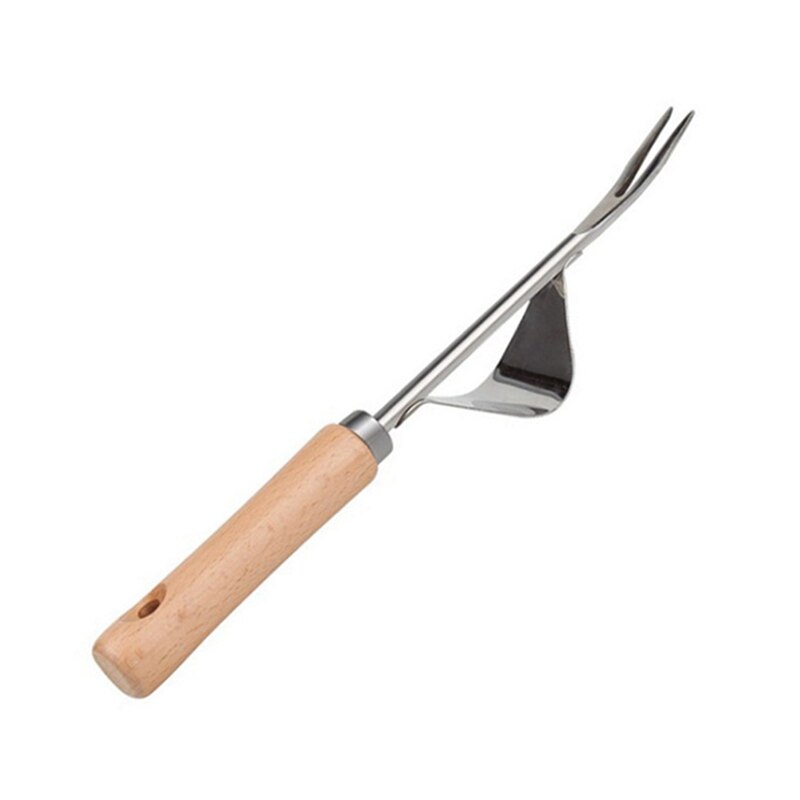 Outil de désherbage manuel, désherbeur manuel avec manche en bois, outil de désherbage manuel, creuser des terres agricoles, fourchette de jardin de pelouse