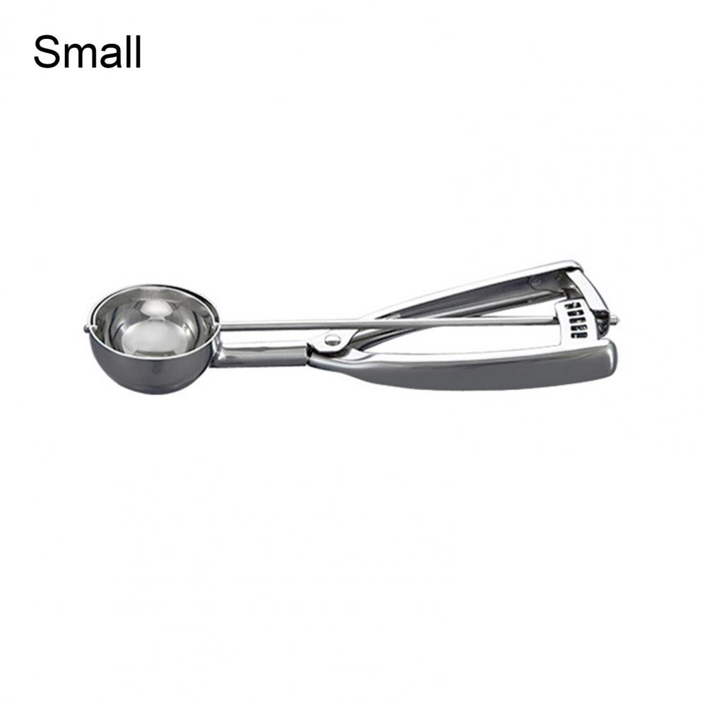 Stainless Steel Cookie Scoop Kitchen Tool Scoop Multifunctional Non-slip Ice-cream Scoop Ice Ball Maker for Baking: Small