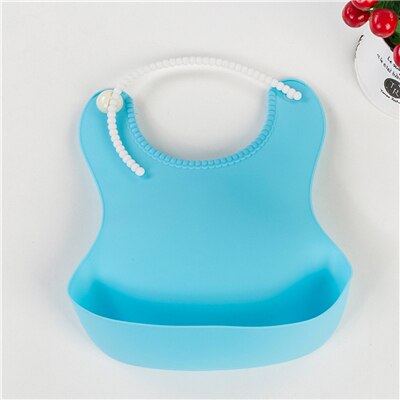 Beste Verkäufer vier Bunte Baby freundlicher Nette Silikon Lätzchen Baby Lätzchen Mittagessen Niedlich Wasserdicht 24cm x 19cm: 07