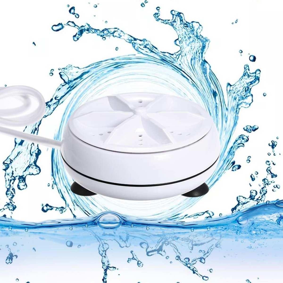 Mini Washing Machine Portable Personal remote Rotating Ultrasonic Turbines Washer USB Convenient Laundry for Travel Home Trip