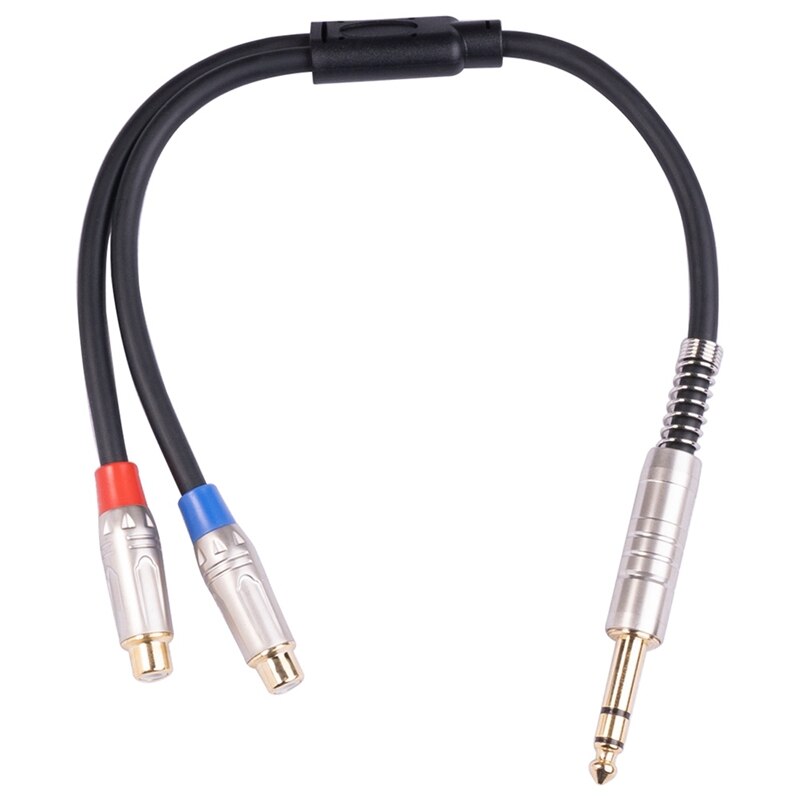 6.35mm to RCA Cable Stereo RCA to 1/4 Adapter Male to Dual RCA Female 1/2 Audio Cable 6.35mm to RCA Cable 0.: Default Title