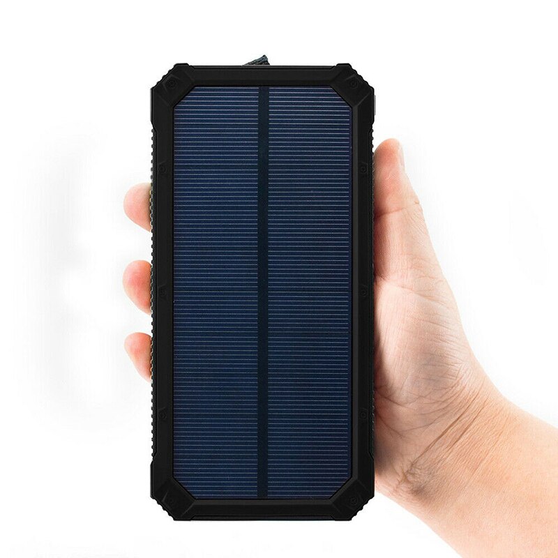 Zonne-energie Bank Waterdichte Case Kits Dual Usb Solar Battery Charger Externe Box Zaklamp Mini Powerbank Voor Smartphone