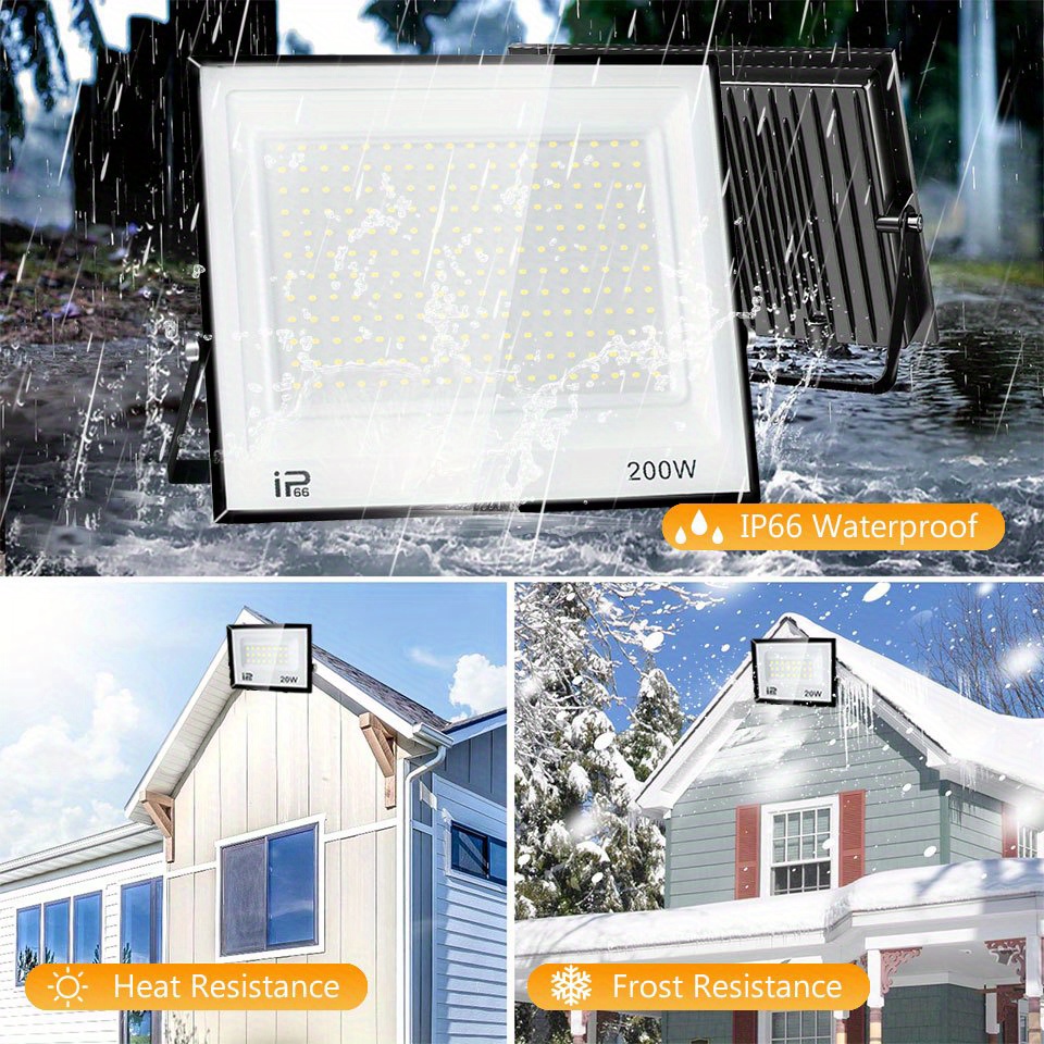 Led Floodlight 20-300W AC 110V 220V Outdoor Flood Light Street Lamp Projector Exterior IP65 Waterproof Led Spotlight For Garden