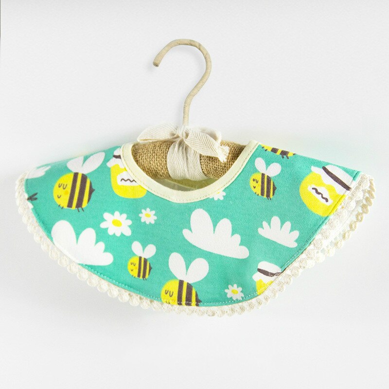 Baby Lätzchen Rundhals Baby Spucktuch Lätzchen 360 Grad Blume Lätzchen für Mädchen Baby Kleidung Bandana Lätzchen Wasserdicht: Bee Pot